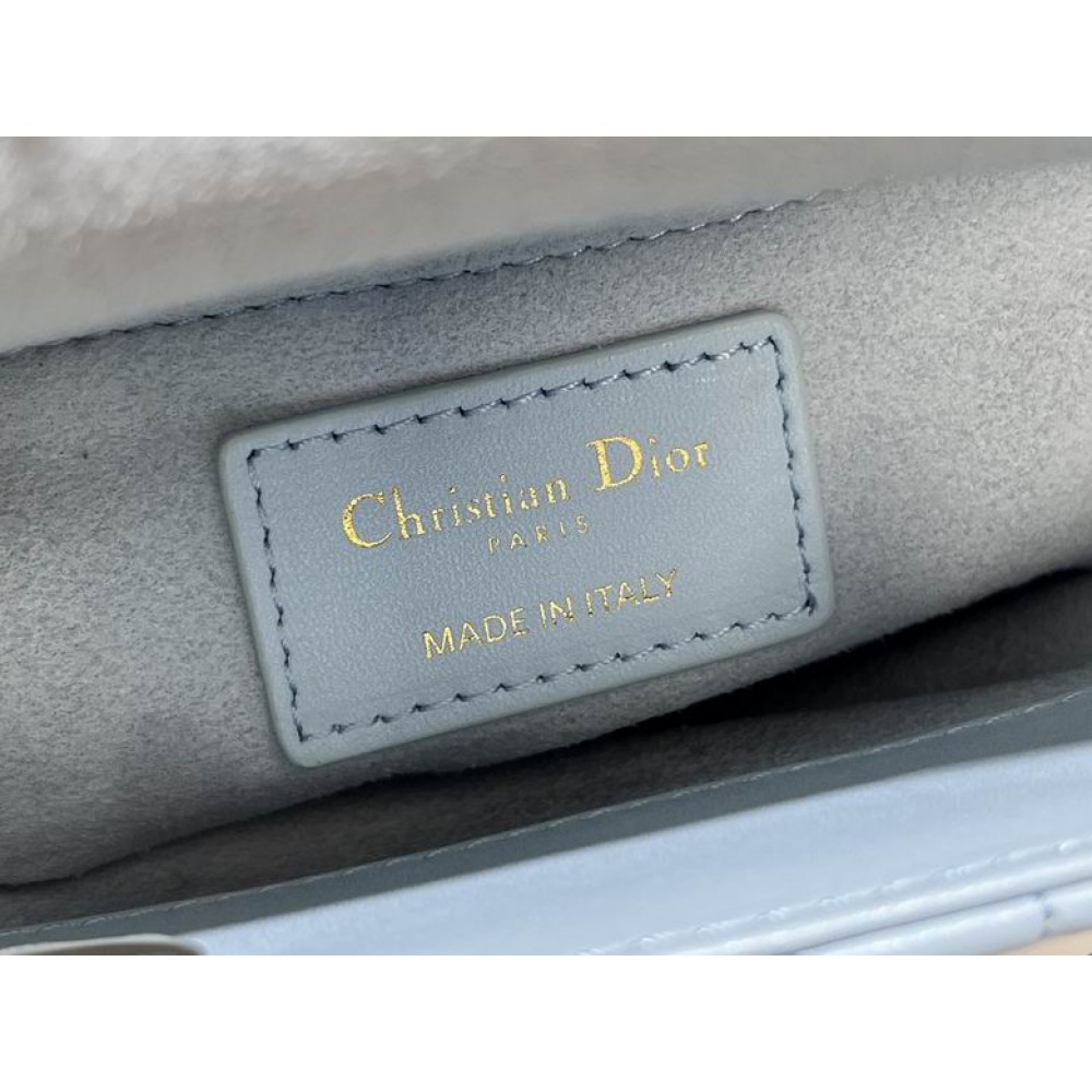 Dior lady mini size 17x15cm lampskin leather Bags
