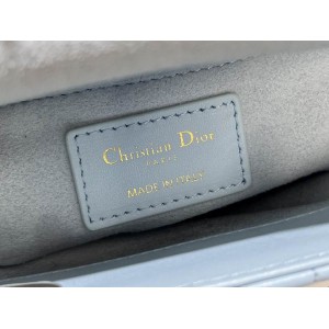 Dior lady mini size 17x15cm lampskin leather Bags