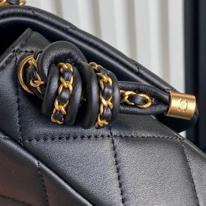 Chanel classic handle bag 22x23.5x6cm leather lampskin Bags