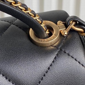 Chanel classic handle bag 22x23.5x6cm leather lampskin Bags