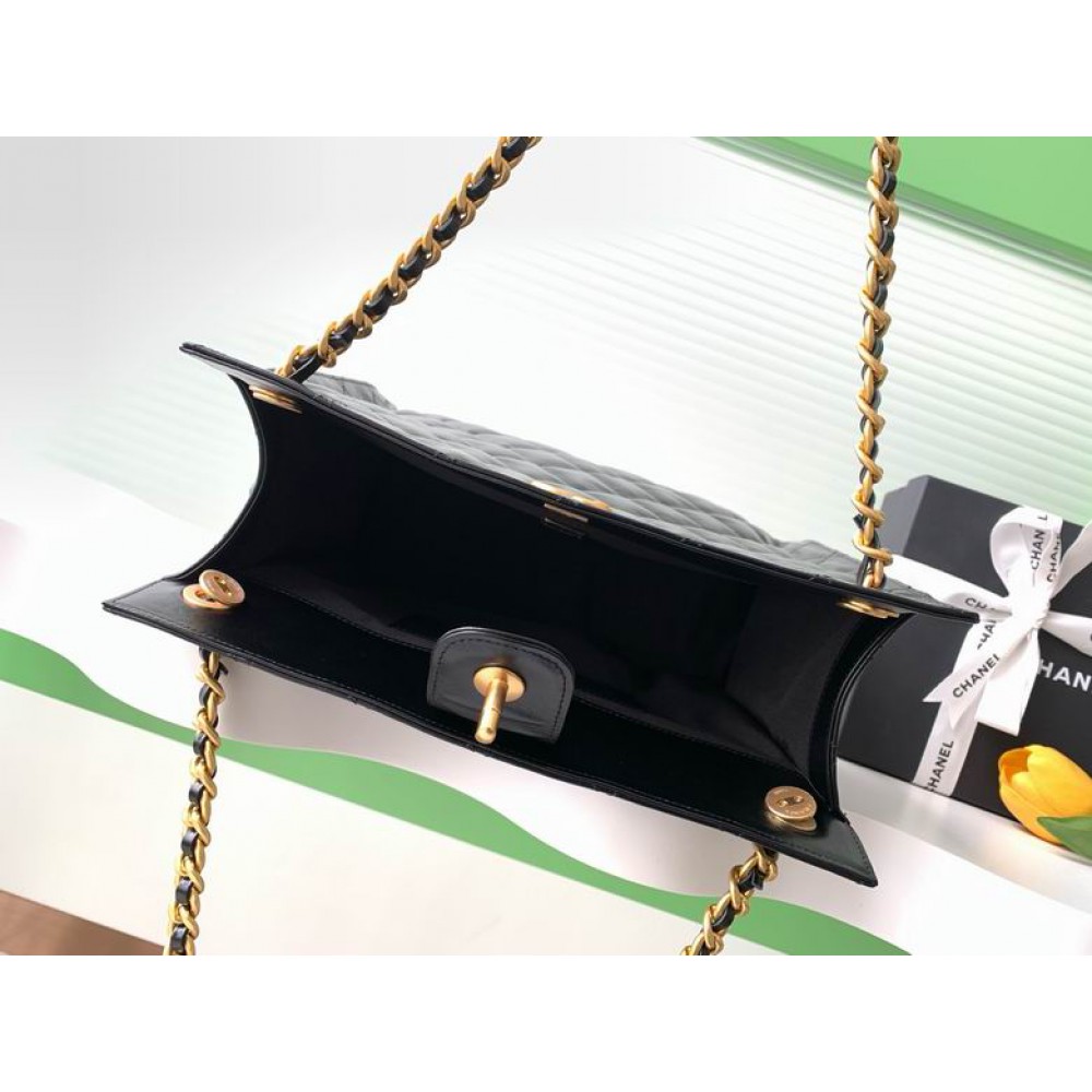 Chanel hobo tote bag 26x31x13cm leather lampskin Bags