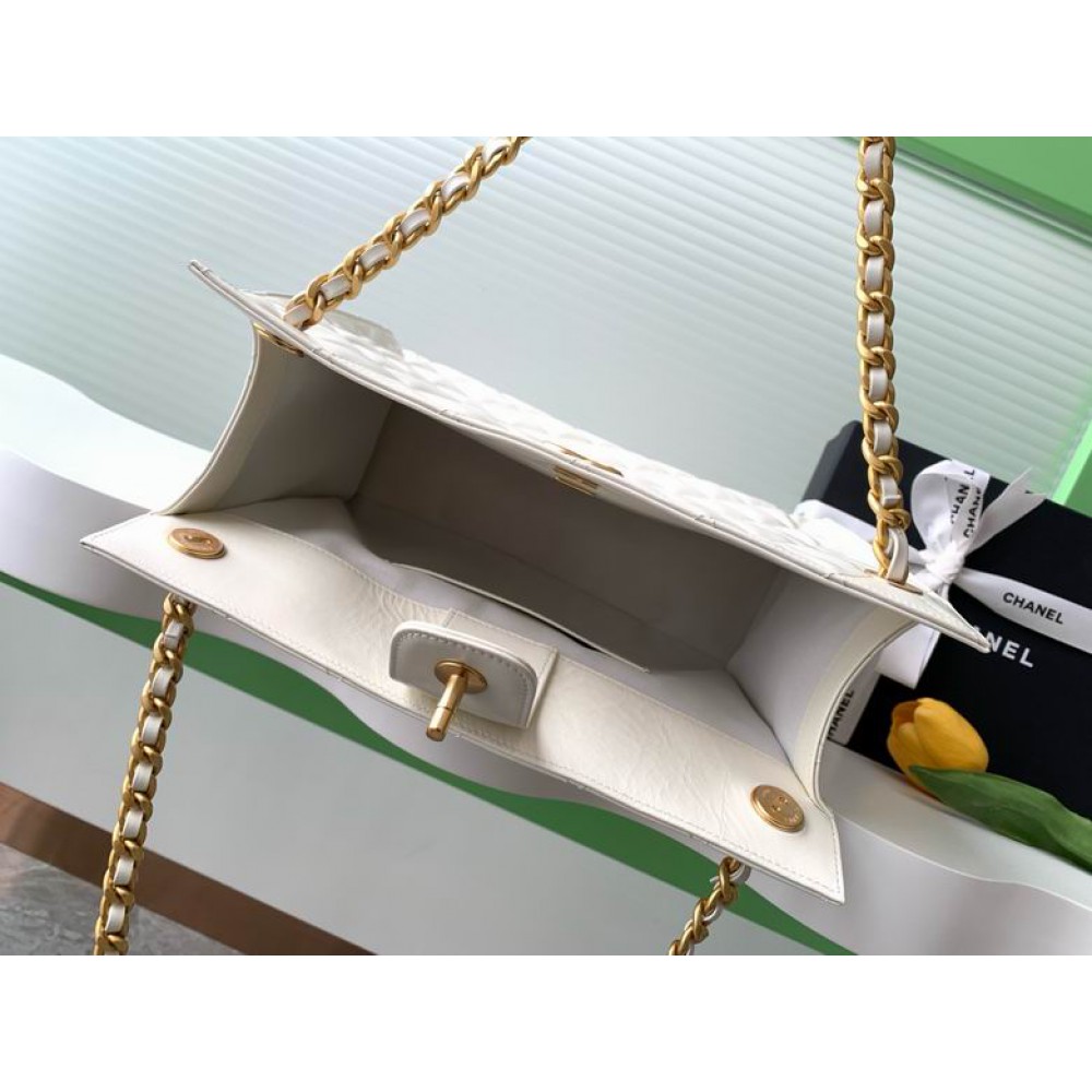 Chanel hobo tote bag 26x31x13cm leather lampskin Bags