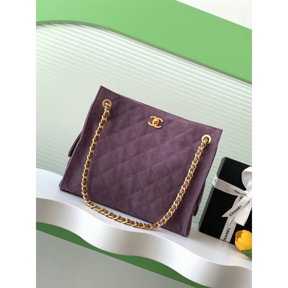 Chanel hobo tote bag 26x31x13cm leather suede Bags