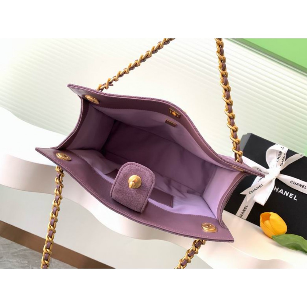 Chanel hobo tote bag 26x31x13cm leather suede Bags