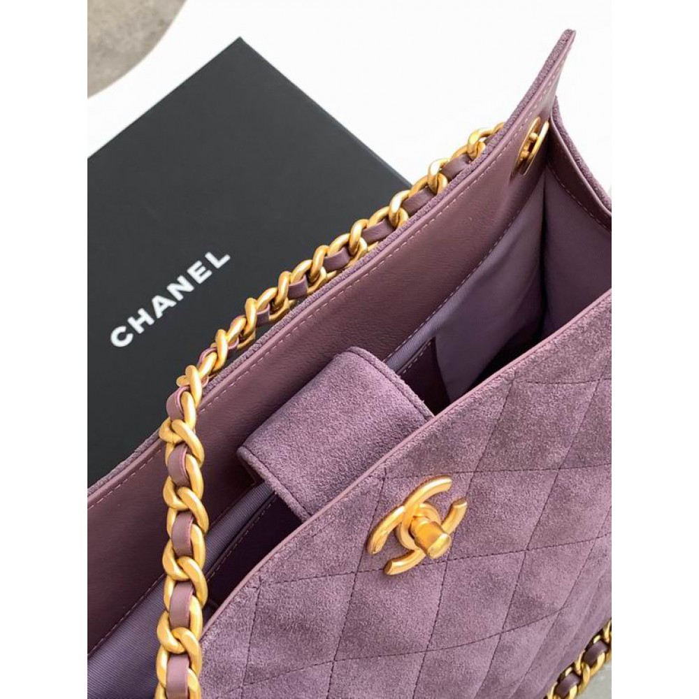 Chanel hobo tote bag 26x31x13cm leather suede Bags