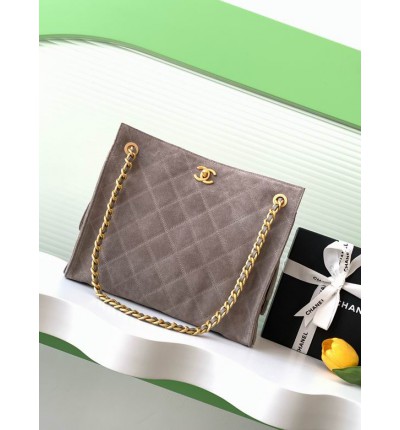 Chanel hobo tote bag 26x31x13cm leather suede