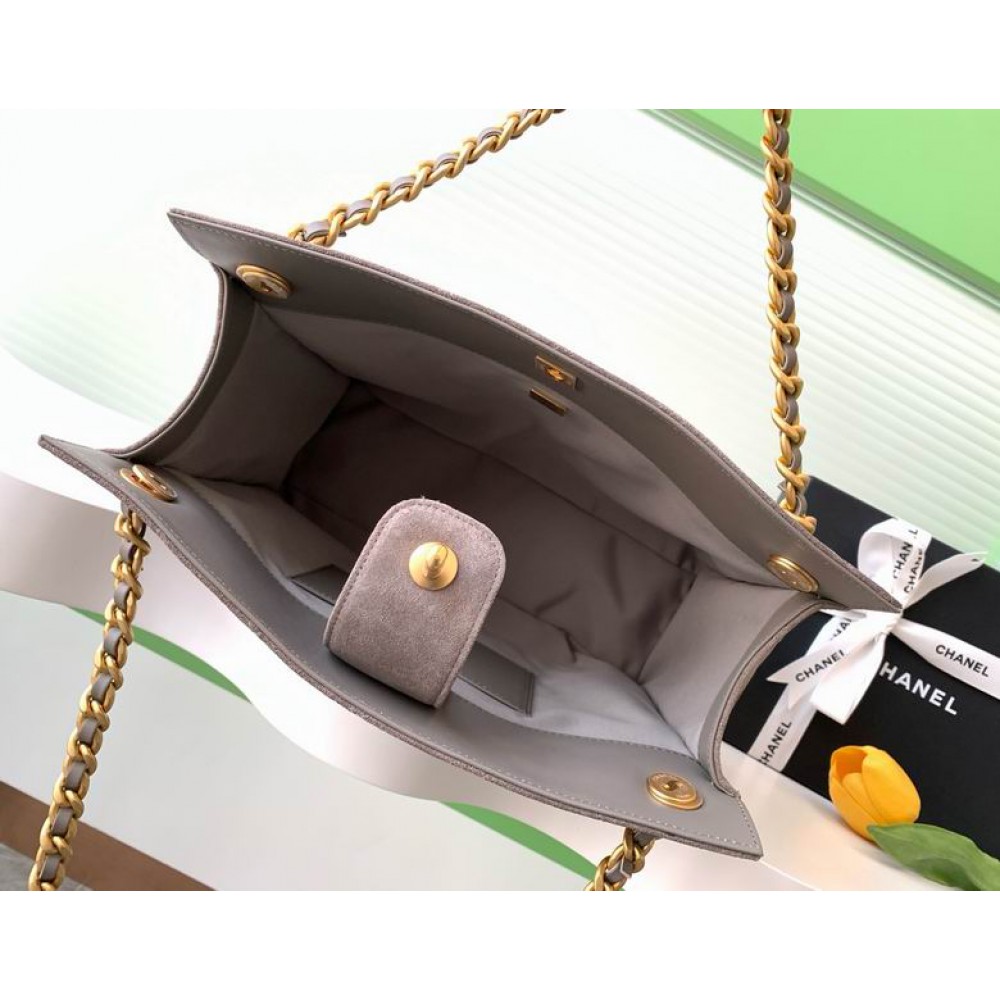 Chanel hobo tote bag 26x31x13cm leather suede Bags