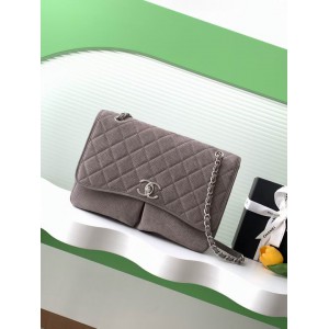 Chanel trendy cc flap handbag numbuck leather 25x35x10cm Bags