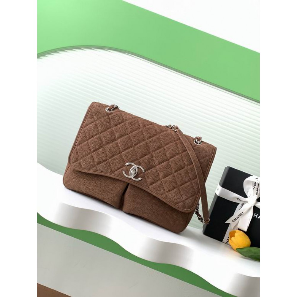 Chanel trendy cc flap handbag numbuck leather 25x35x10cm Bags