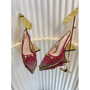 Gucci Erin GG Crystal Canvas Slingback Pump 8.5cm heel 35-42 Shoes