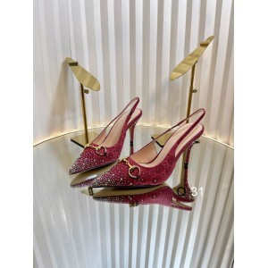 Gucci Erin GG Crystal Canvas Slingback Pump 8.5cm heel 35-42 Shoes