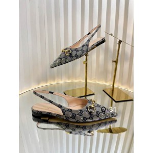 Gucci Erin GG Crystal Canvas Slingback Pump 35-42 Shoes