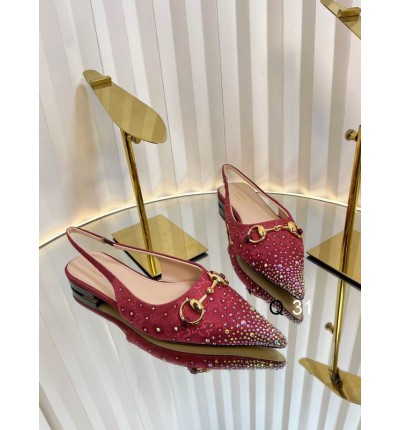 Gucci Erin GG Crystal Canvas Slingback Pump 35-42