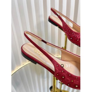 Gucci Erin GG Crystal Canvas Slingback Pump 35-42 Shoes