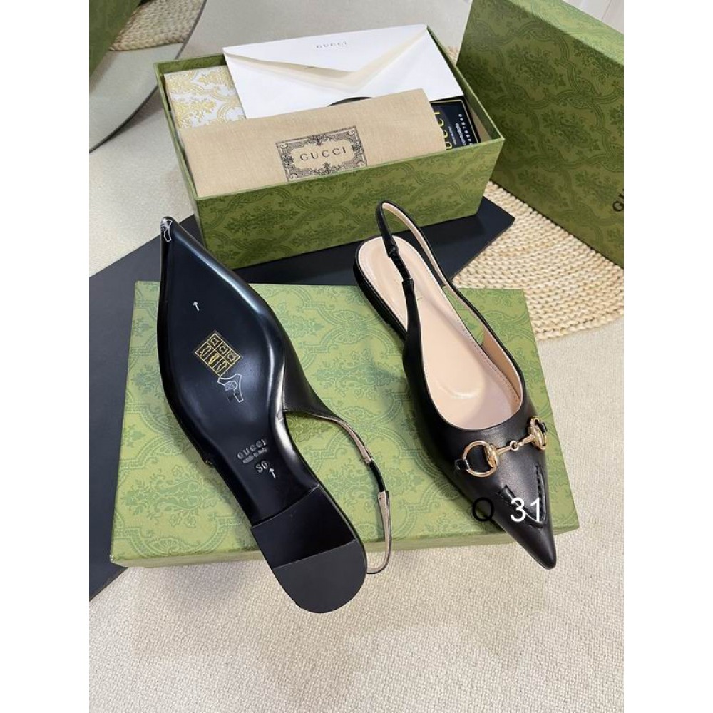 Gucci leather Slingback Pump 35-42 Shoes