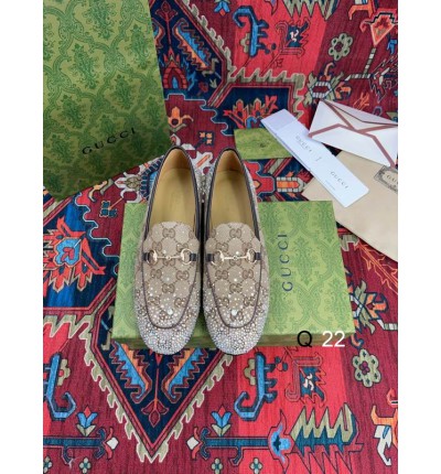 Gucci Crystals Jordaan Horsebit leather loafers 35-42