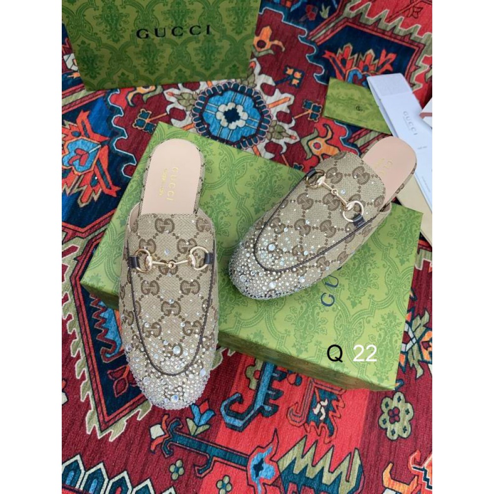 Gucci Princetown crystal slippers 35-42 Shoes