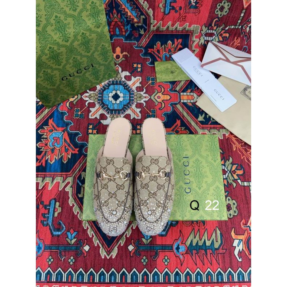 Gucci Princetown crystal slippers 35-42 Shoes
