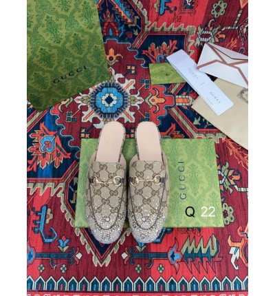 Gucci Princetown crystal slippers 35-42