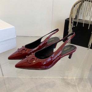 CELINE ALMA TRIOMPHE SLINGBACK in PATENT CALFSKIN 5cm 35-42 Shoes