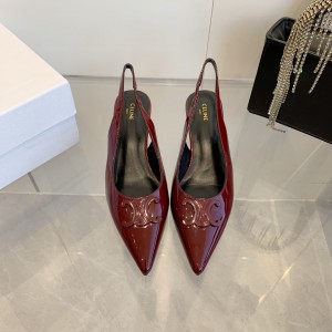 CELINE ALMA TRIOMPHE SLINGBACK in PATENT CALFSKIN 5cm 35-42 Shoes