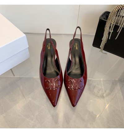 CELINE ALMA TRIOMPHE SLINGBACK in PATENT CALFSKIN 5cm 35-42