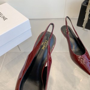 CELINE ALMA TRIOMPHE SLINGBACK in PATENT CALFSKIN 5cm 35-42 Shoes