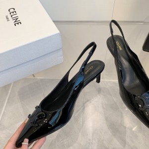 CELINE ALMA TRIOMPHE SLINGBACK in PATENT CALFSKIN 5cm 35-42 Shoes