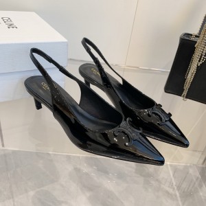 CELINE ALMA TRIOMPHE SLINGBACK in PATENT CALFSKIN 5cm 35-42 Shoes