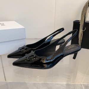 CELINE ALMA TRIOMPHE SLINGBACK in PATENT CALFSKIN 5cm 35-42 Shoes