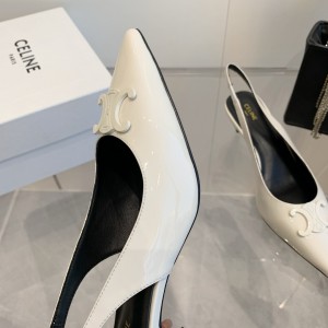 CELINE ALMA TRIOMPHE SLINGBACK in PATENT CALFSKIN 5cm 35-42 Shoes