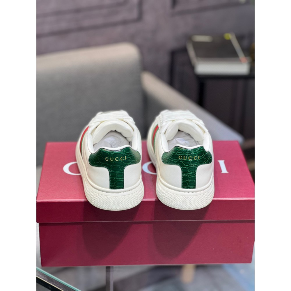 Gucci Ace Web Stripe leather sneakers 35-45 Shoes