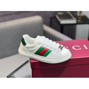 Gucci Ace Web Stripe leather sneakers 35-45 Shoes