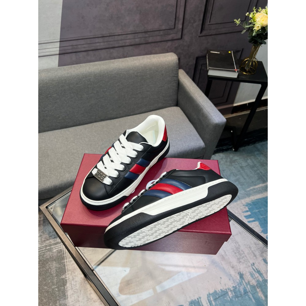 Gucci Ace Web Stripe leather sneakers 35-45 Shoes