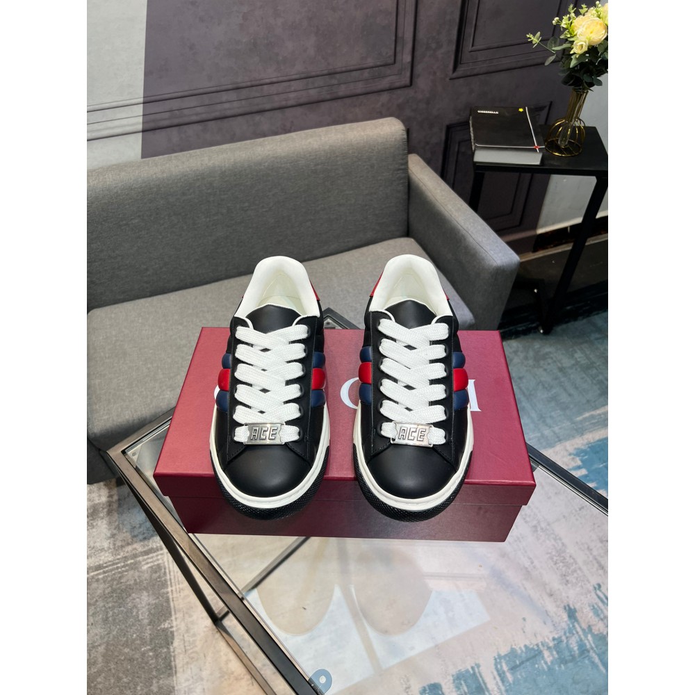 Gucci Ace Web Stripe leather sneakers 35-45 Shoes