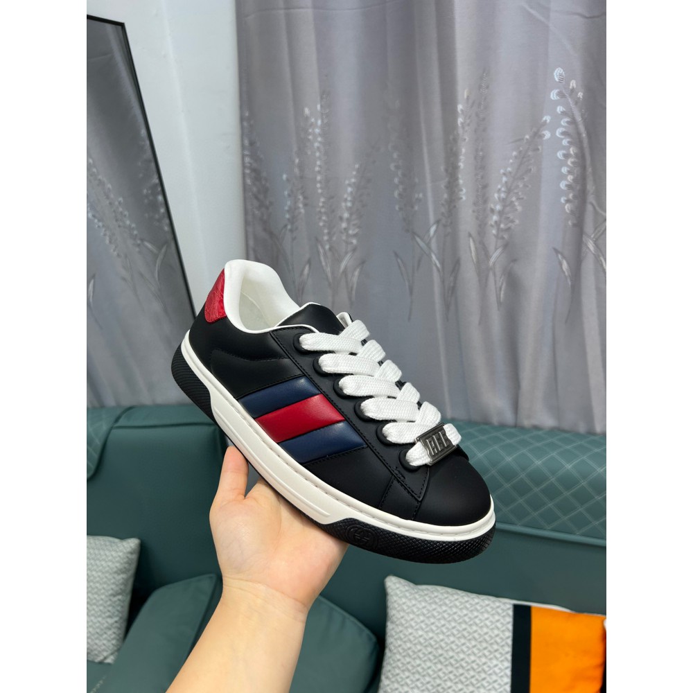 Gucci Ace Web Stripe leather sneakers 35-45 Shoes