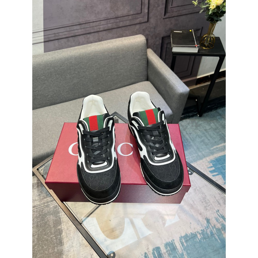 Gucci Re-Web leather sneakers 35-45 Shoes