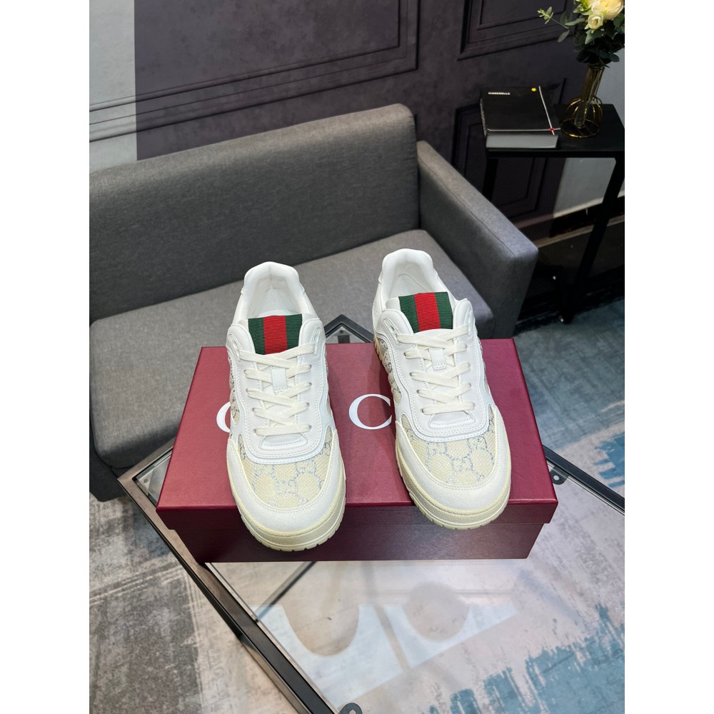 Gucci Re-Web leather sneakers 35-45 Shoes