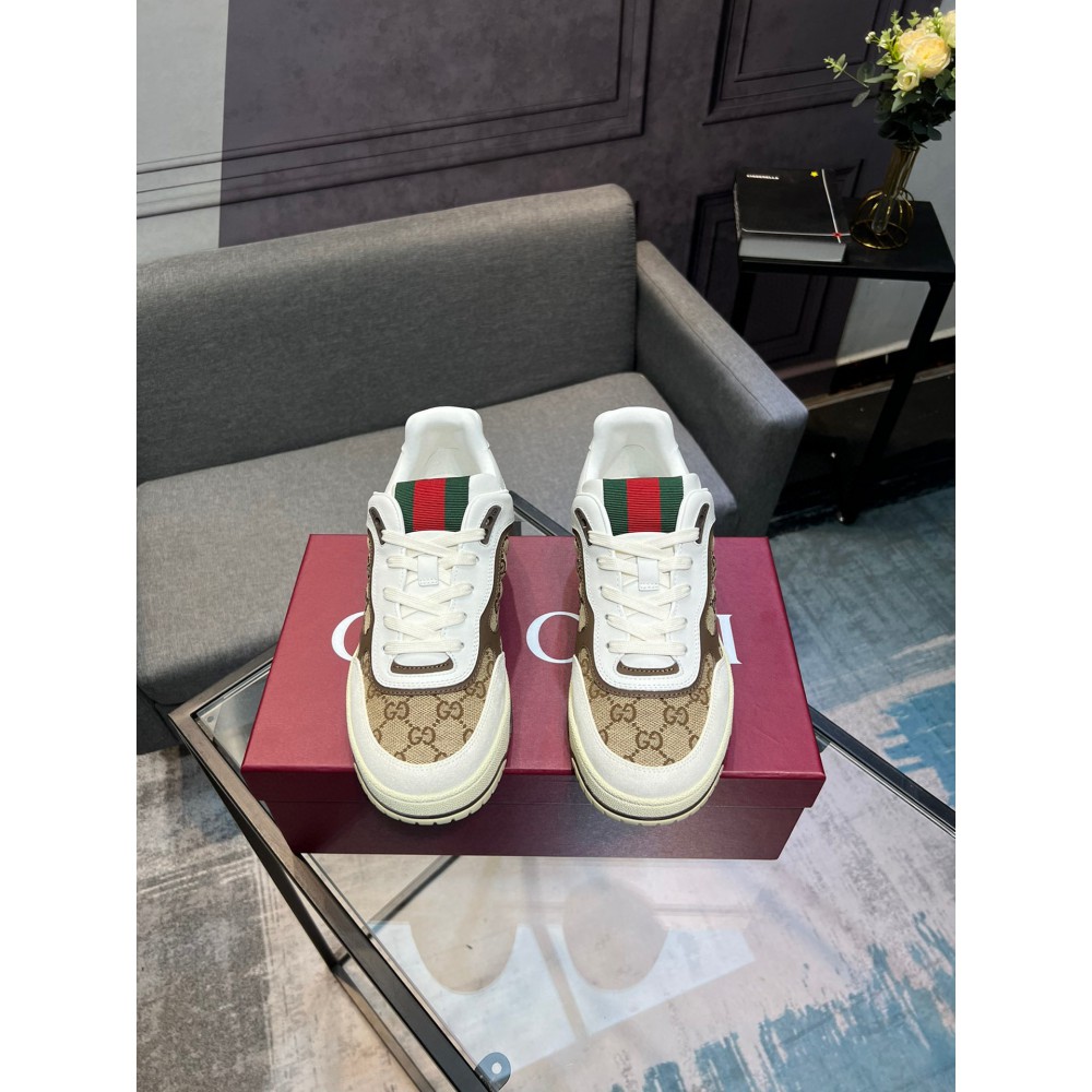 Gucci Re-Web leather sneakers 35-45 Shoes