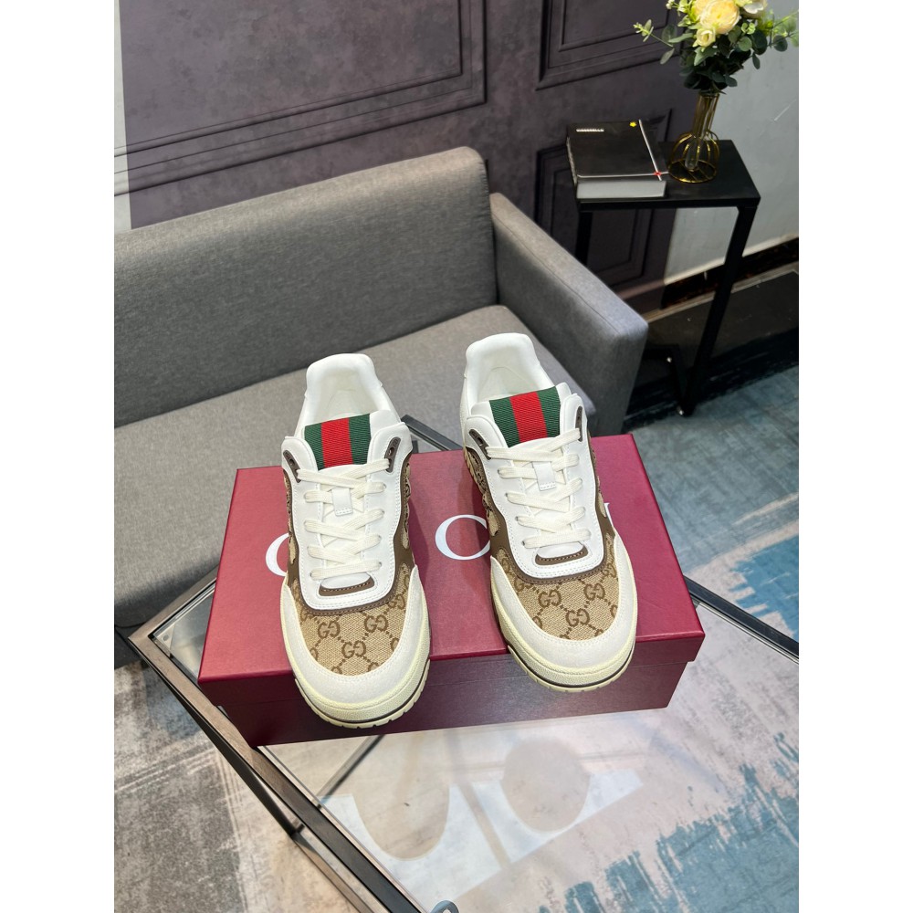 Gucci Re-Web leather sneakers 35-45 Shoes