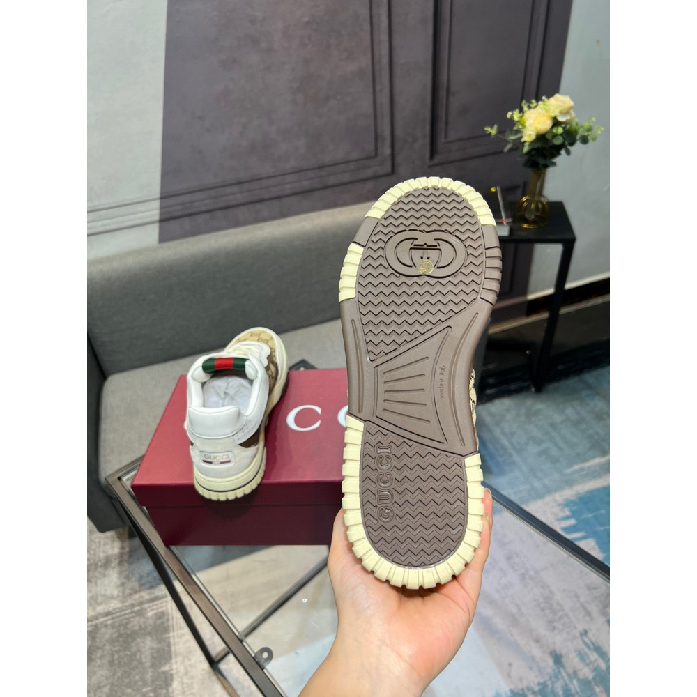 Gucci Re-Web leather sneakers 35-45 Shoes