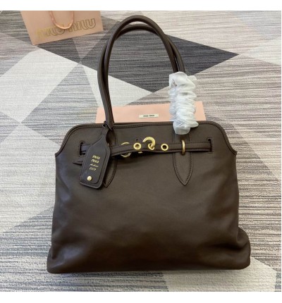 Miu Miu Aventure leather handbag 31x40x13cm