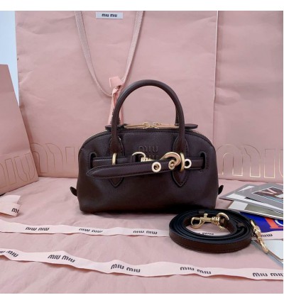 Miu Miu Aventure leather handbag 21x13.5x8cm