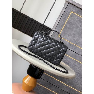 Chanel coco flap bag leather lambskin 12.5x20x6cm Bags
