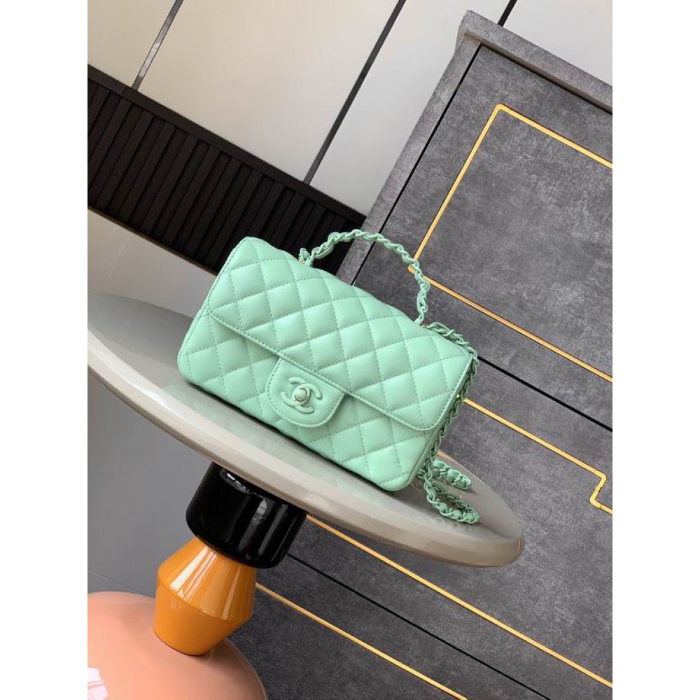 Chanel coco flap bag leather lambskin 12.5x20x6cm Bags