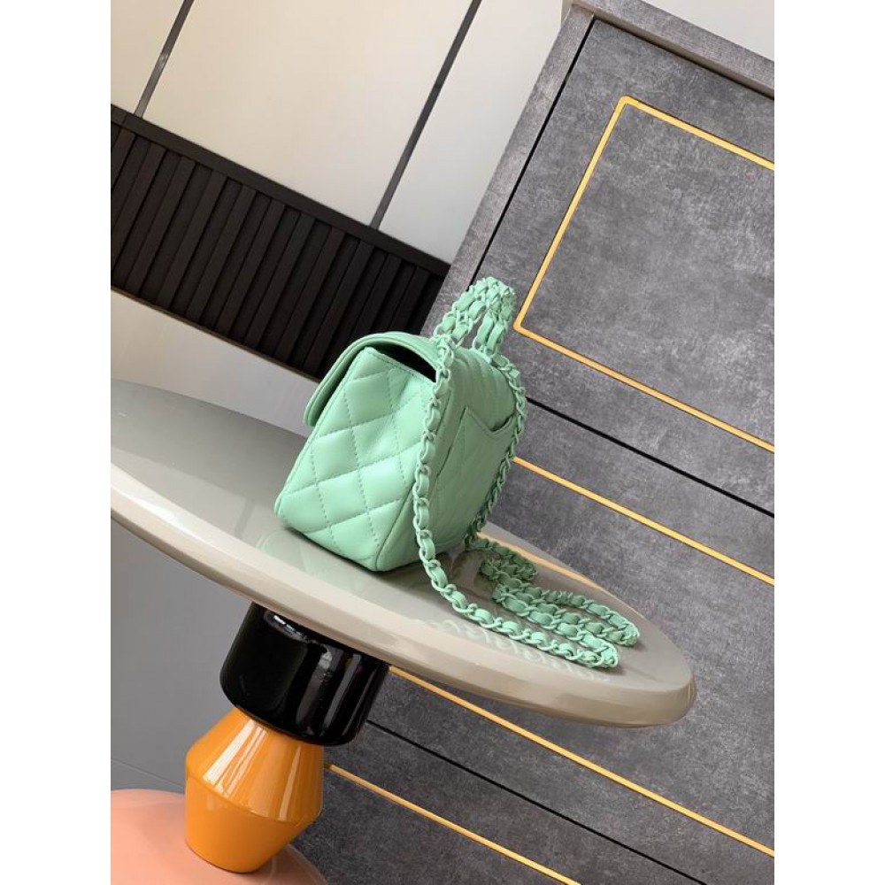 Chanel coco flap bag leather lambskin 12.5x20x6cm Bags