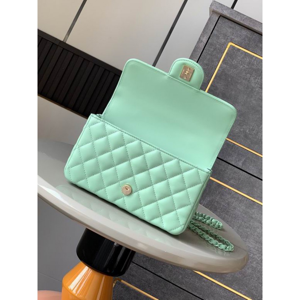 Chanel coco flap bag leather lambskin 12.5x20x6cm Bags