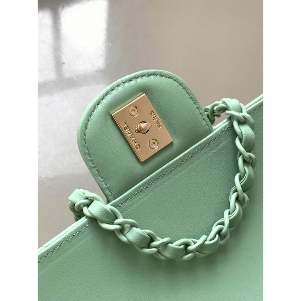 Chanel coco flap bag leather lambskin 12.5x20x6cm Bags