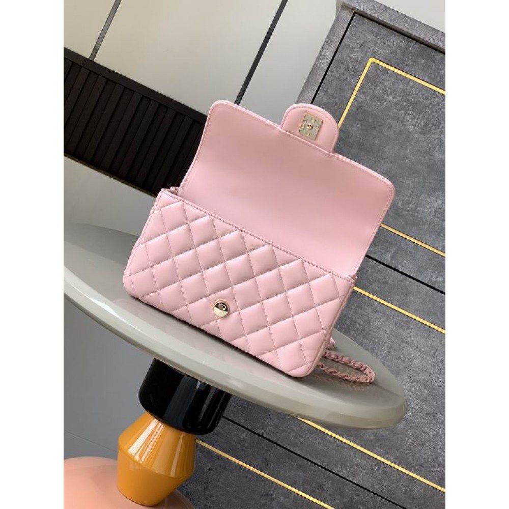 Chanel coco flap bag leather lambskin 12.5x20x6cm Bags