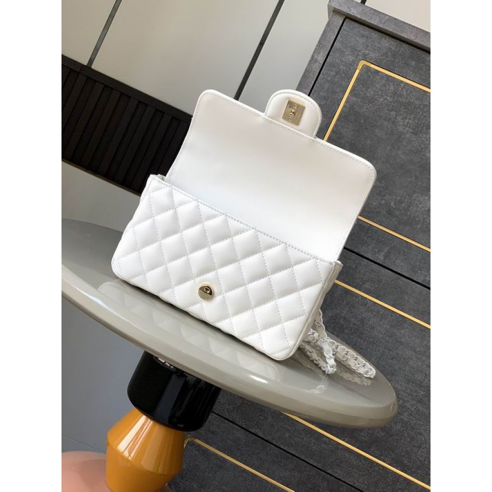 Chanel coco flap bag leather lambskin 12.5x20x6cm Bags